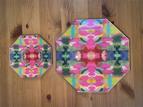 Marye-Kelley - Brooks Avenue Pink by Laura Park Decoupage Glass Plate