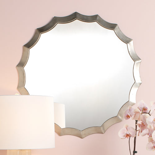 LS Round Scalloped Mirror